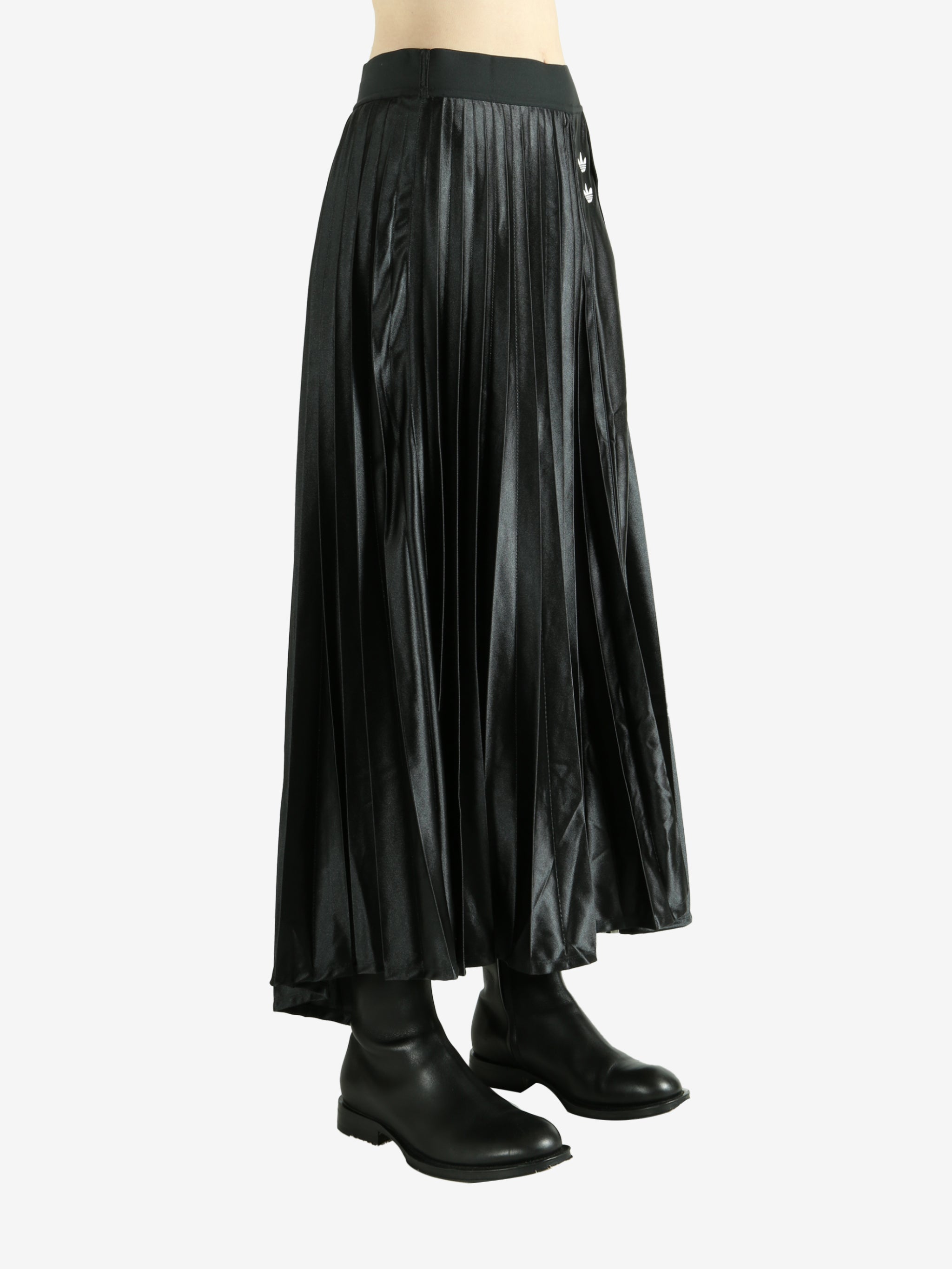 Black skirt worn by a person, showing the skirt's fit