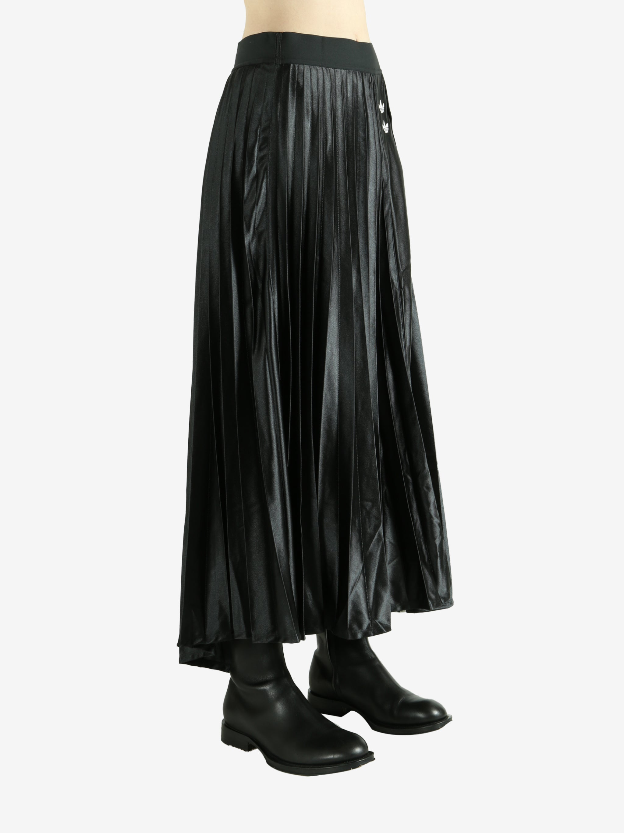 Black skirt worn by a person, showing the skirt's fit