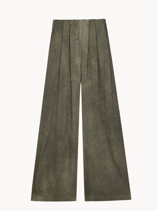 Green pants, front view