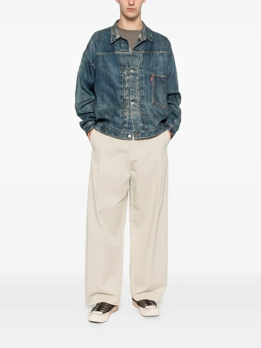 Blue jackets, full body view