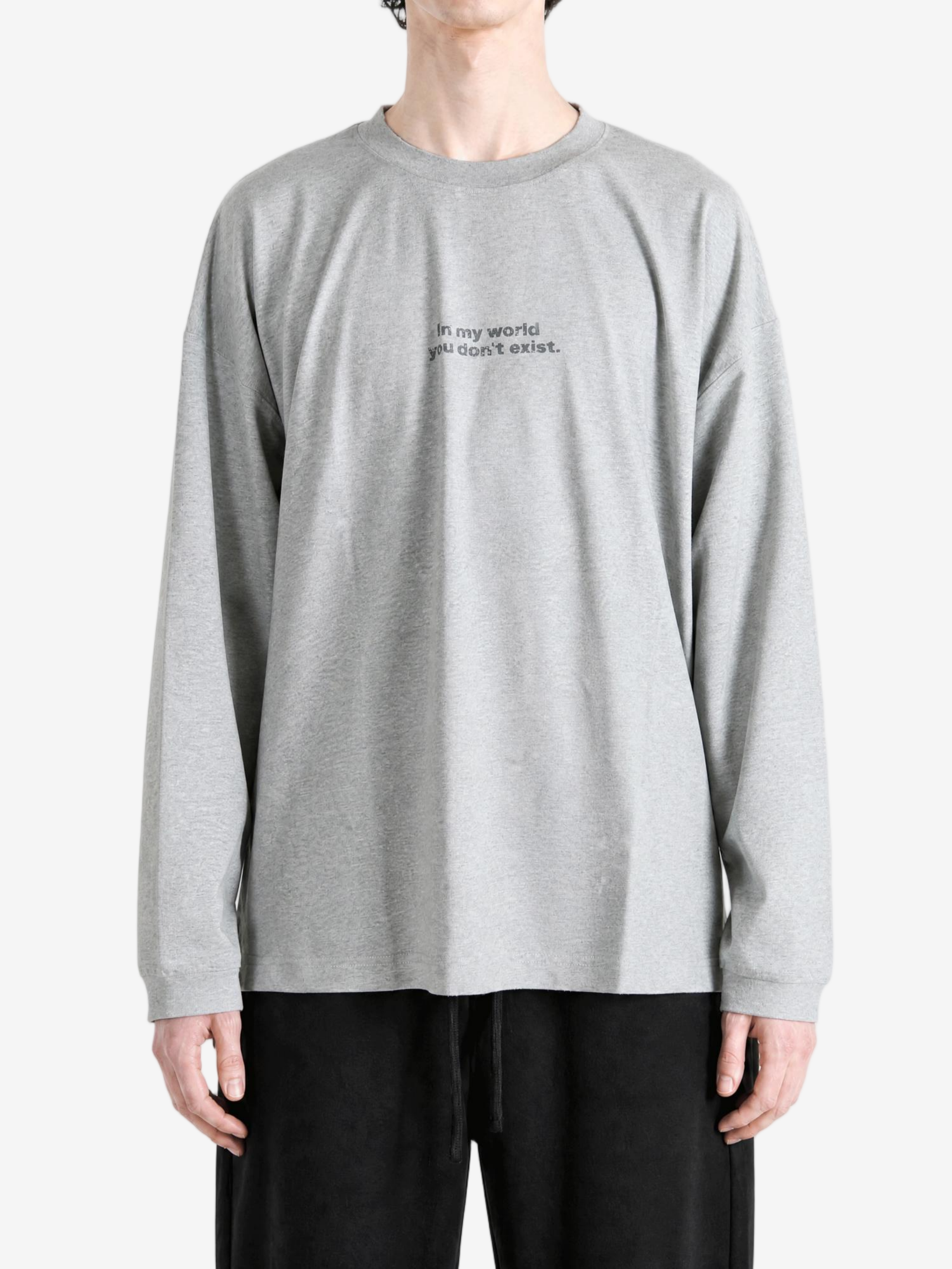 Grey top, full body view