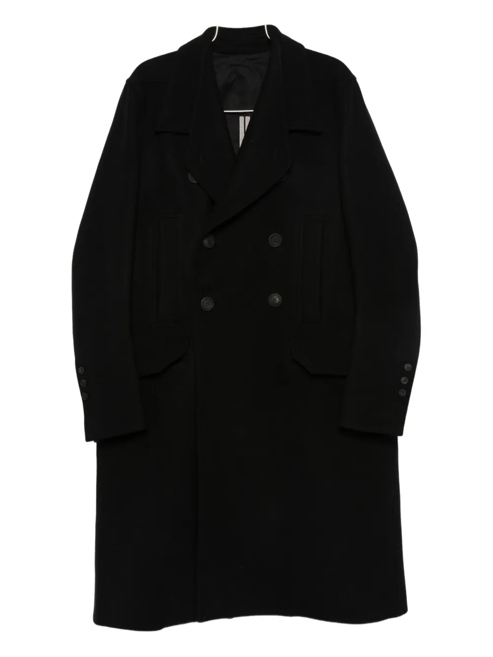 Black coat, front view
