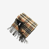 Tan scarves, side view