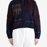 Y'S - Women Tyrolean Jacquard Cardigan