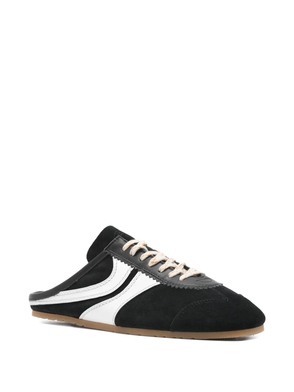 Black loafers-mules, side view