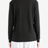 AURALEE - Women Soft Smooth Wool Stripe Jersey Long Sleeve Tee