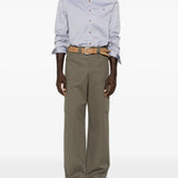 Blue shirt, full body view