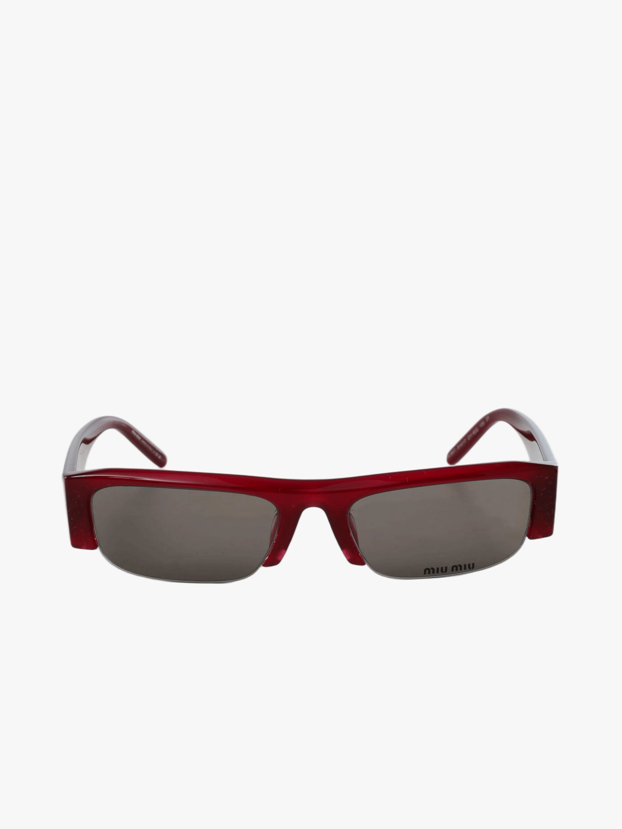 Burgundy eyewear, front view