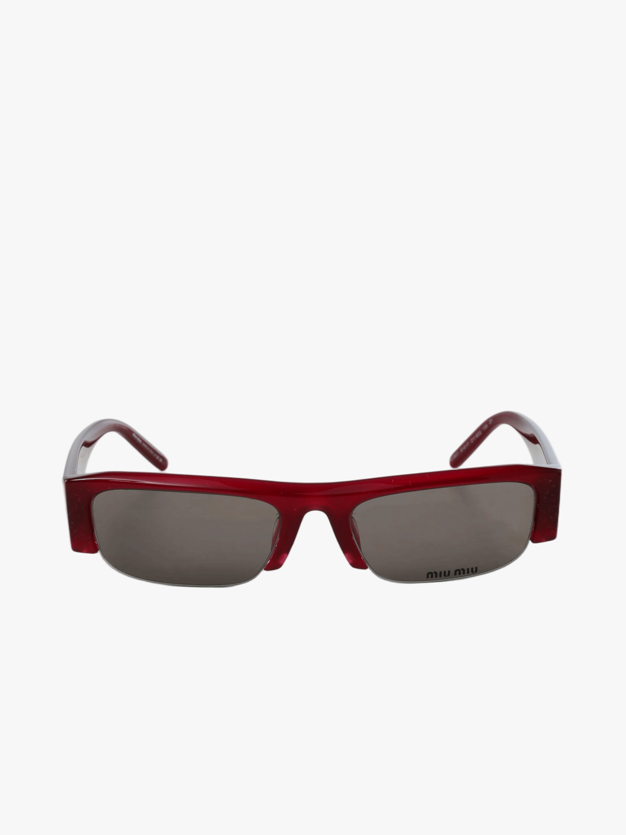 Burgundy eyewear, front view