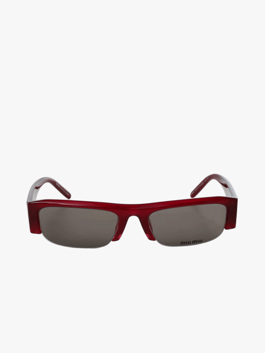 Burgundy eyewear, front view