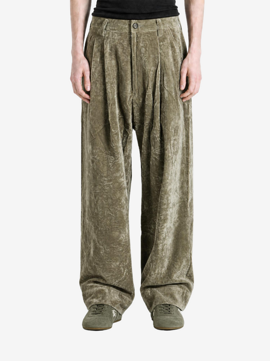 Green pants, front view