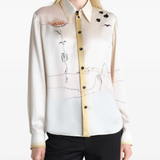 White shirts worn by a person, showing the shirts's fit