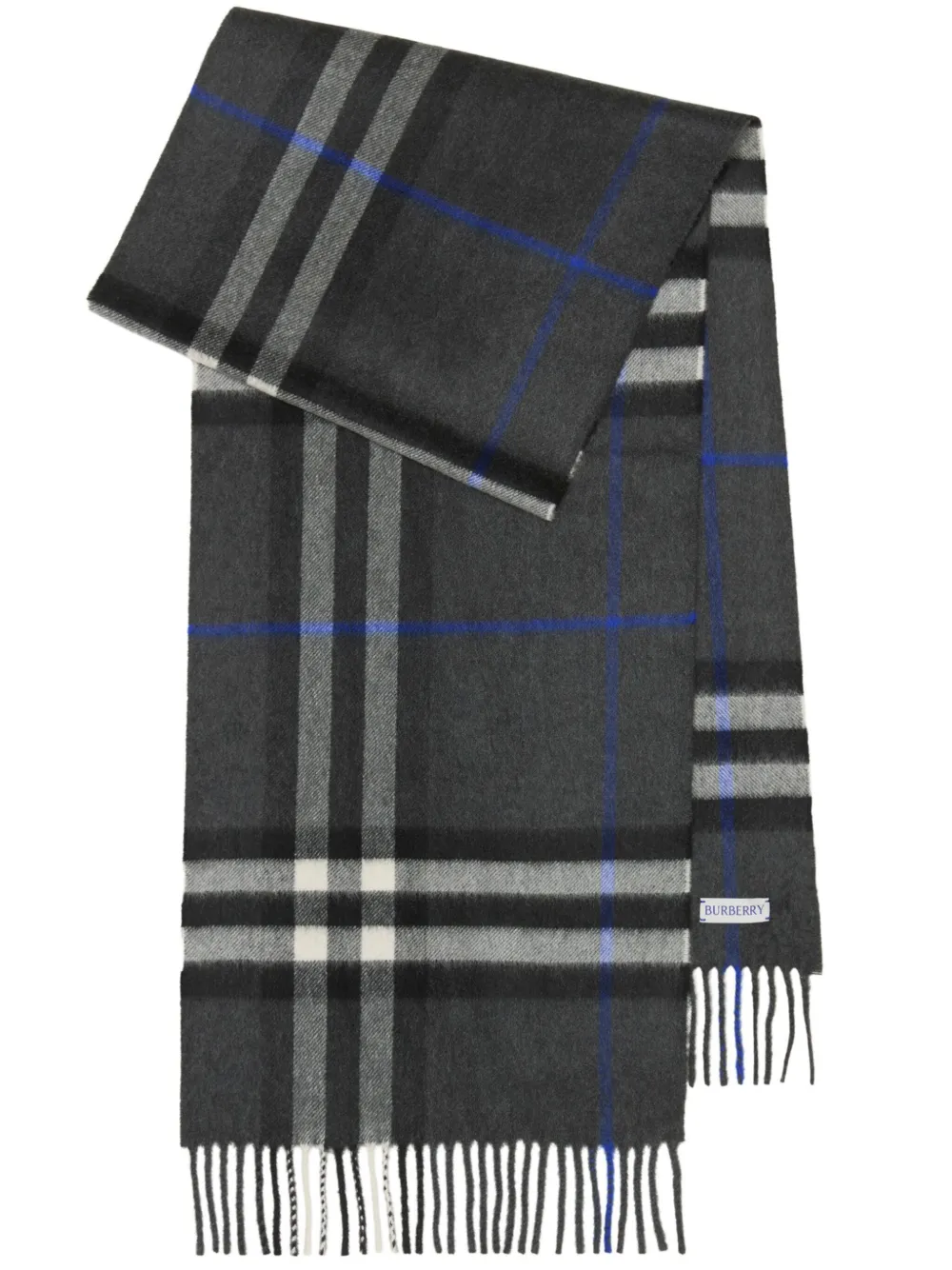 BURBERRY - Unisex Check Cashmere Scarf