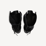 Black boot,top view