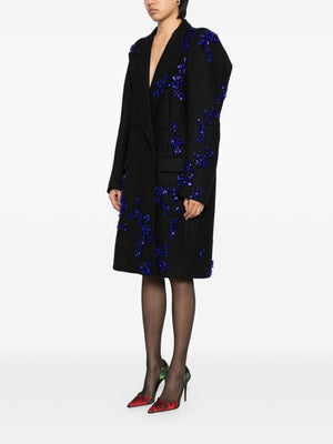 DRIES VAN NOTEN - Women Wool Blend Embroidered Coat