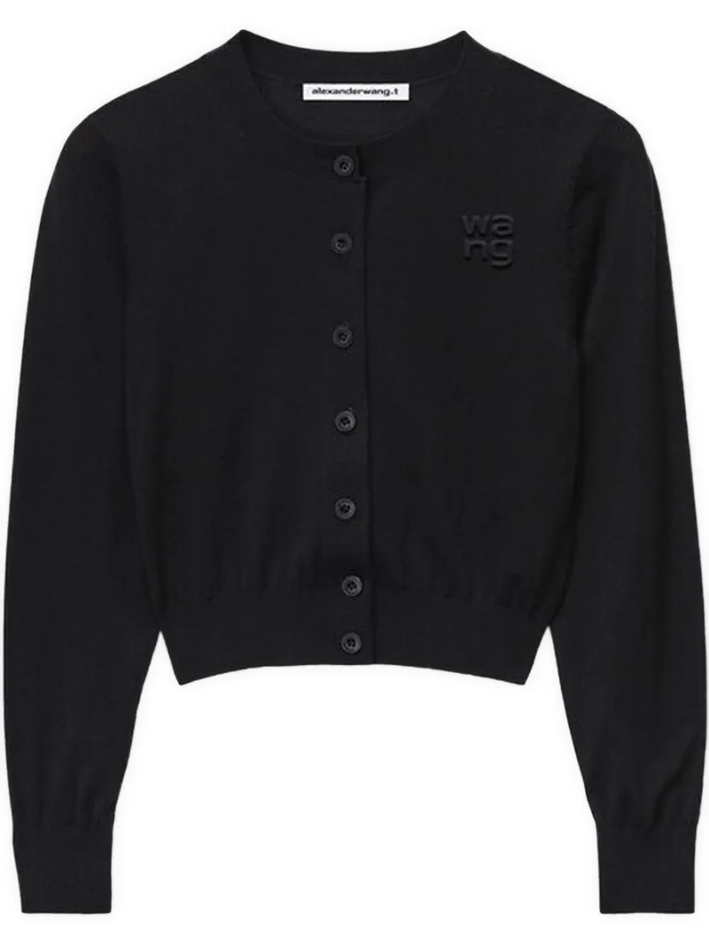 T BY ALEXANDER WANG - Women Superfine Cropped Crewneck Cardigan