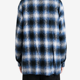 Blue shirt, full body view