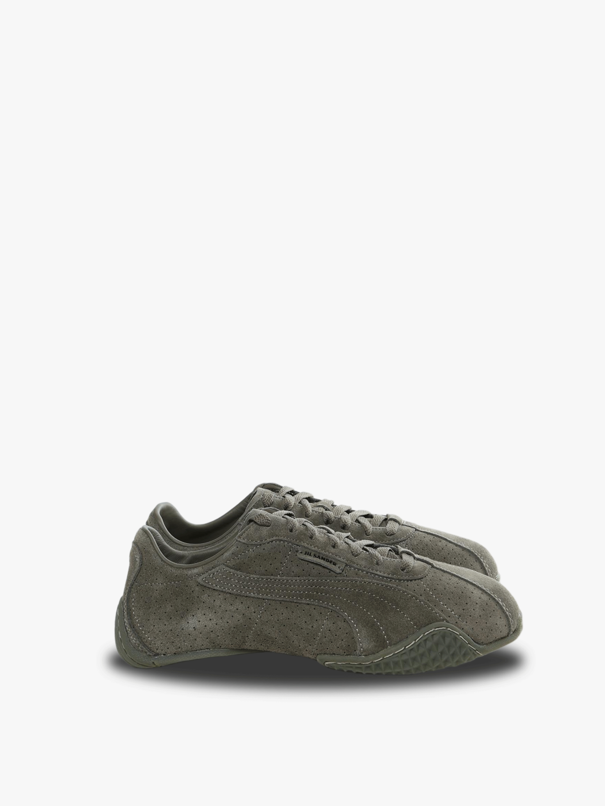Brown sneaker, front view