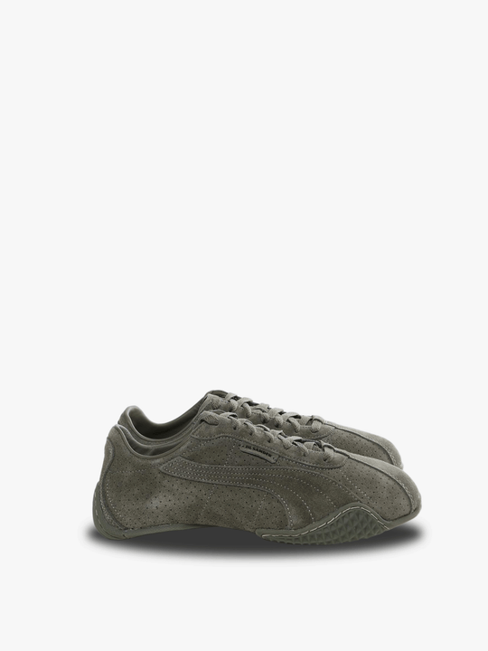 Brown sneaker, front view