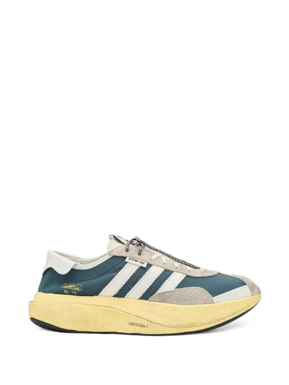 Navy shoes, front view