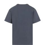 Navy t-shirt, back view