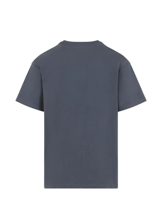 Navy t-shirt, back view