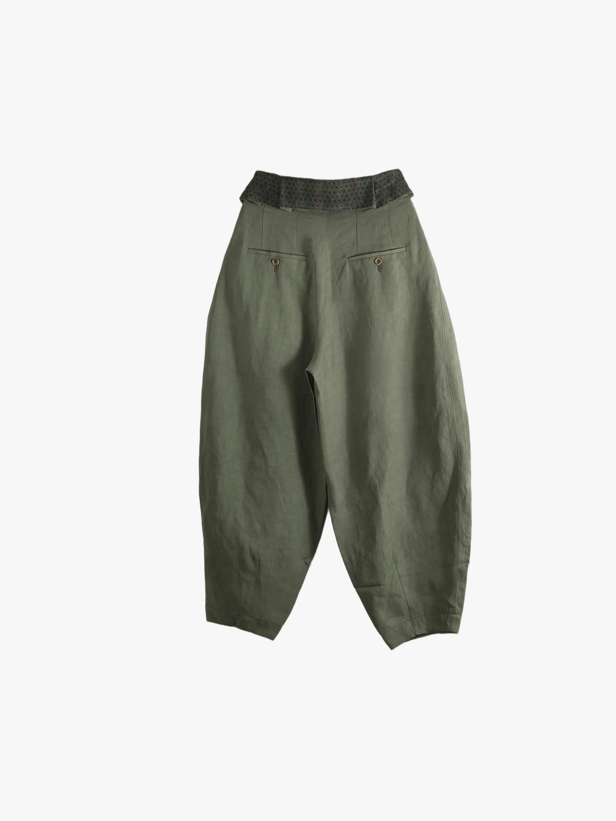 Green pants, front view