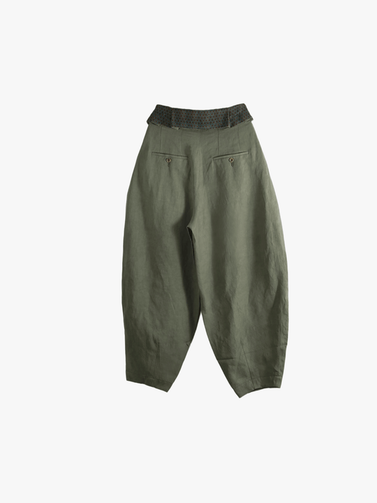 Green pants, front view