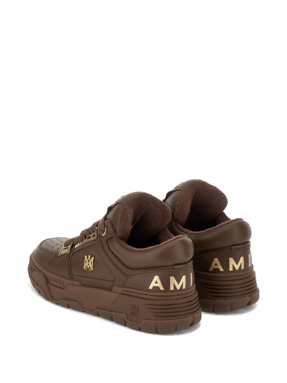Brown shoes, back view