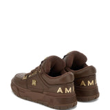Brown shoes, back view