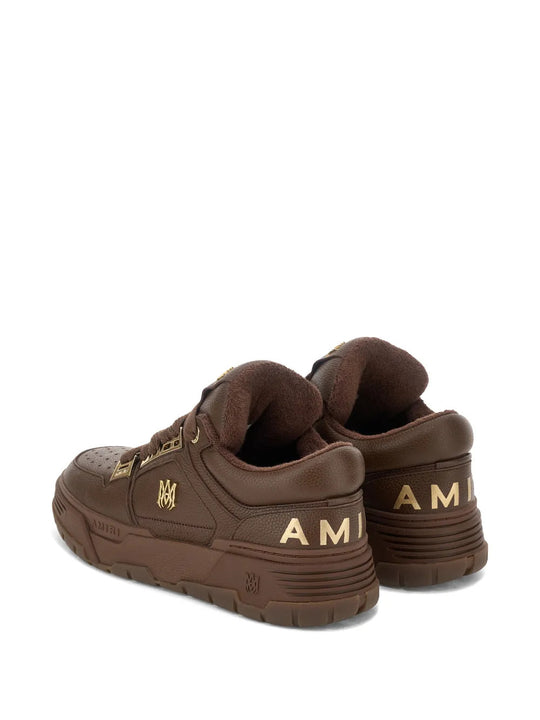 Brown shoes, back view