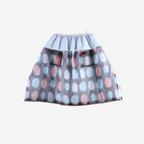 Blue skirt, front view