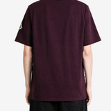 Burgundy t-shirt, full body view