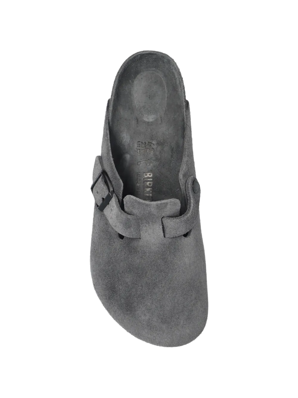 Black clog shoe,top view