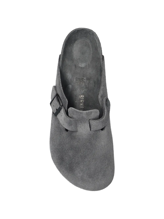 Black clog shoe,top view