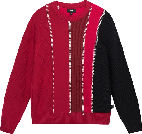 STUSSY - Men Patchwork Sweater