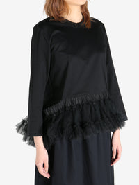 COMME DES GARCONS  NOIR - Women Waist Tulled Accent LS Top