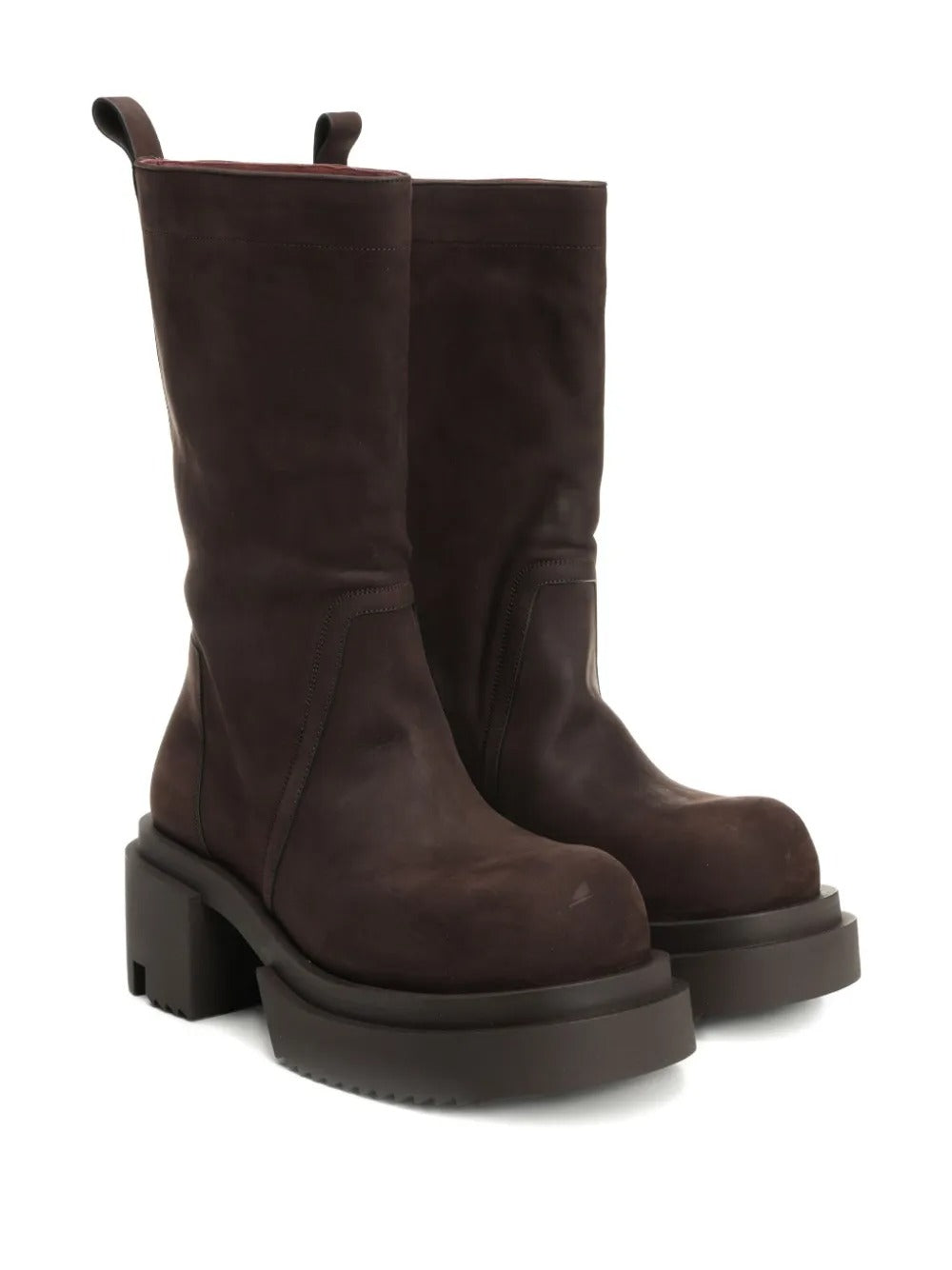 Brown boots, side view