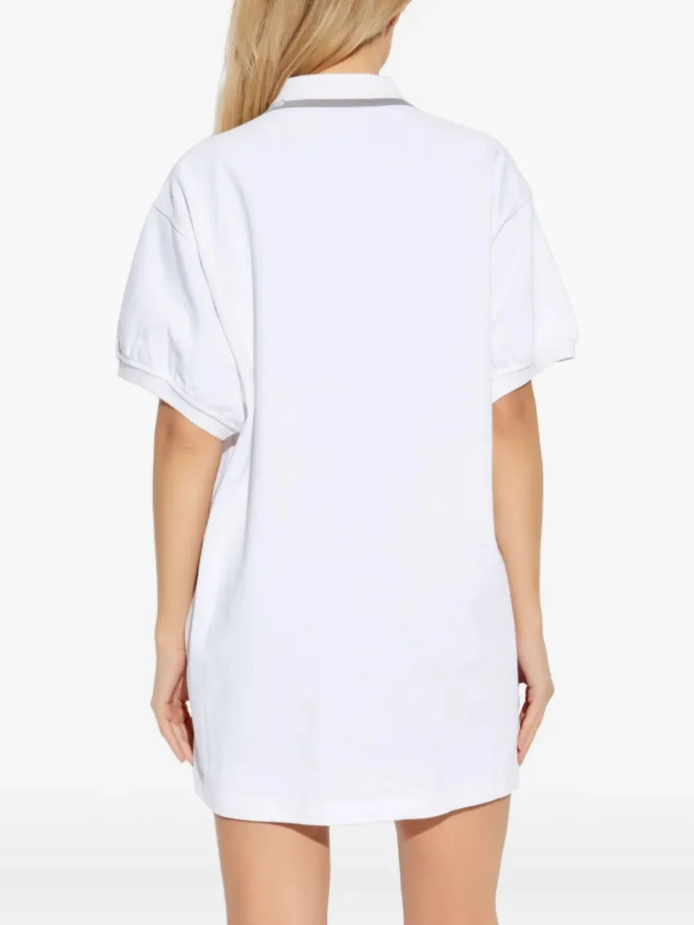 white dress,worn by a person,showing the dress fit