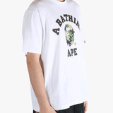 White T-shirt worn by a person, showing the t-shirt's fit