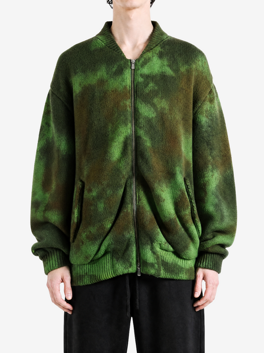 Green jacket, full body view