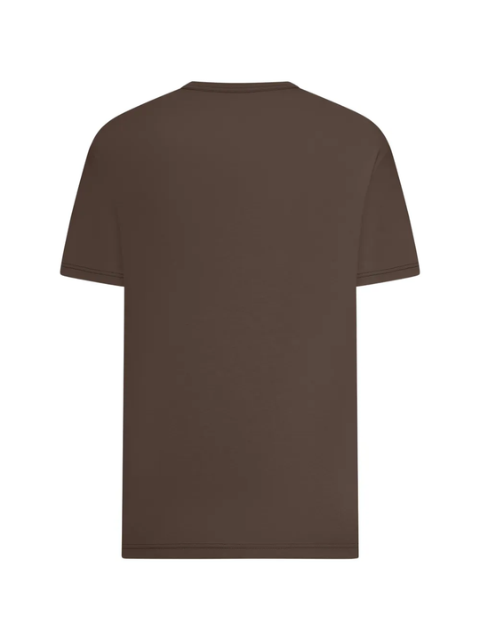 Brown t-shirt, back view