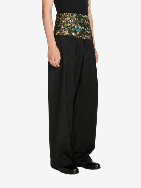 Black pants, full body view