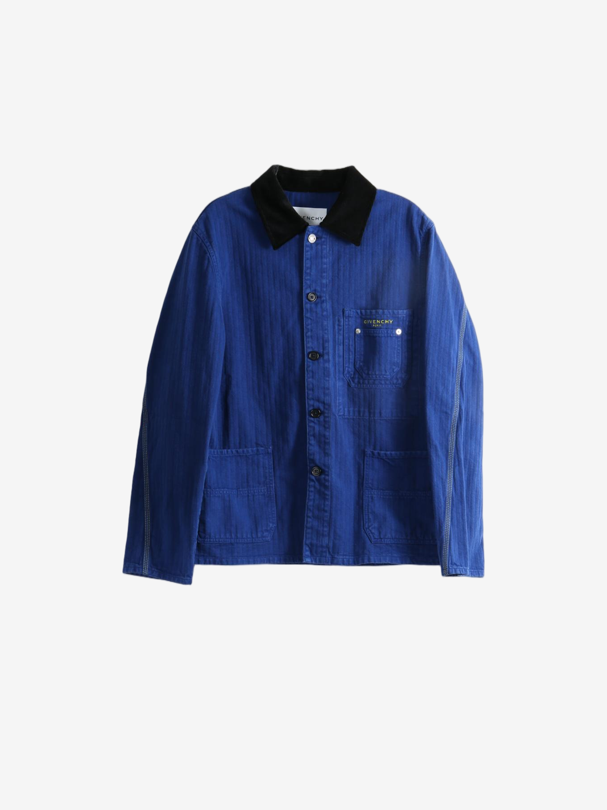 Blue jacket, front view