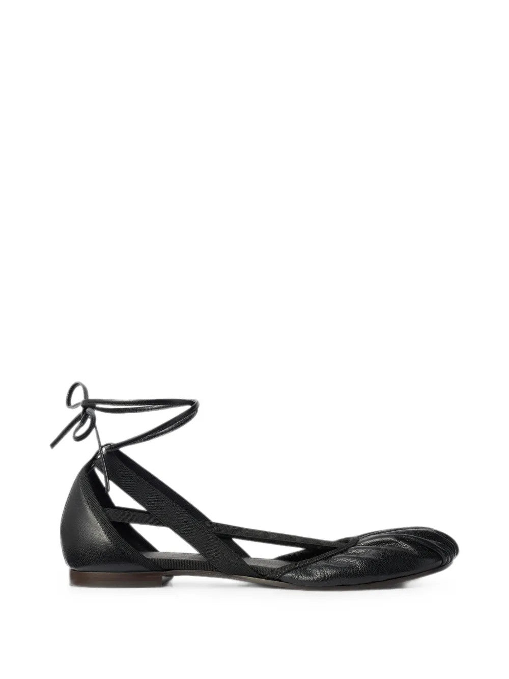 Black flats, side view