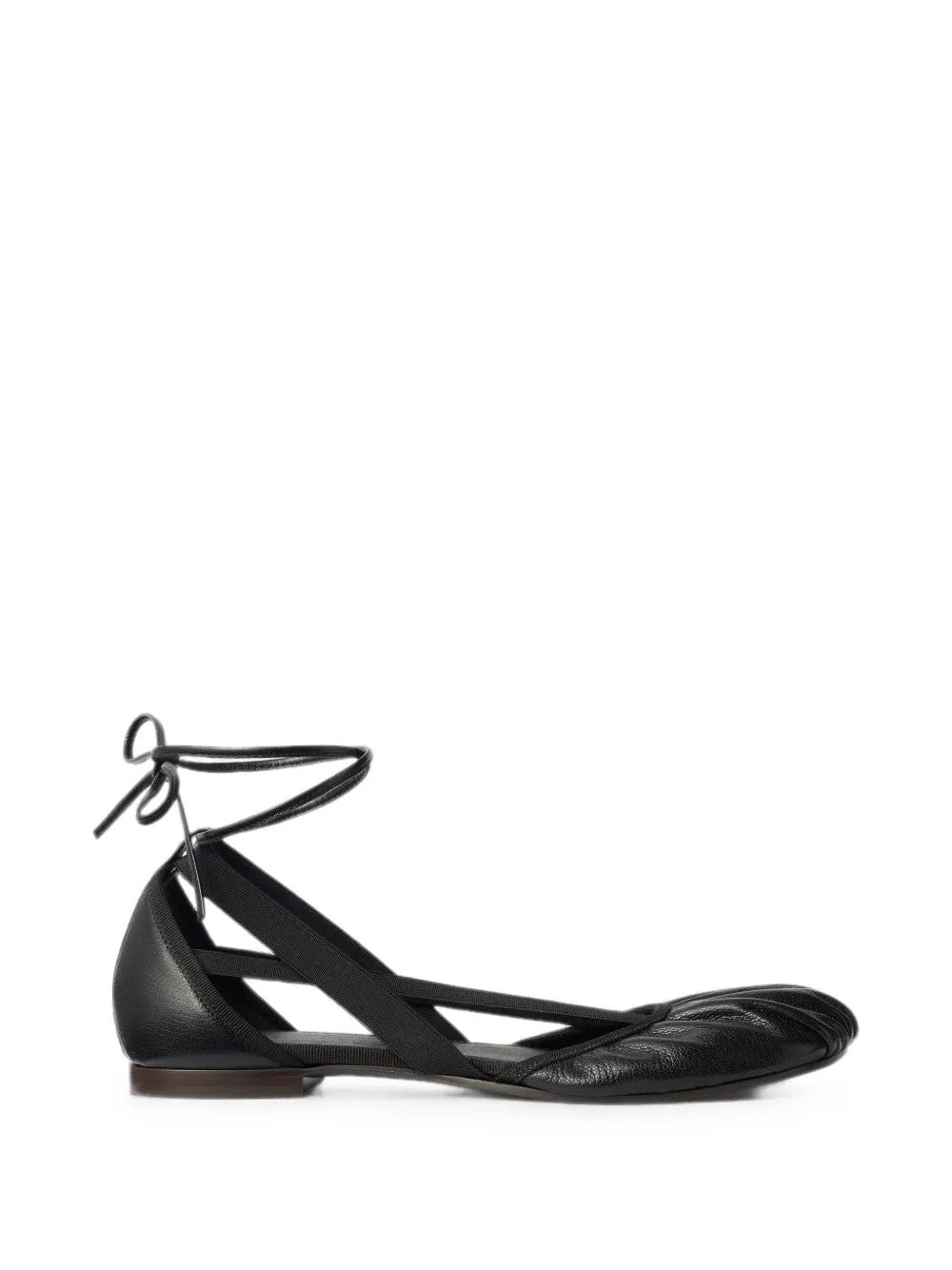 Black flats, side view