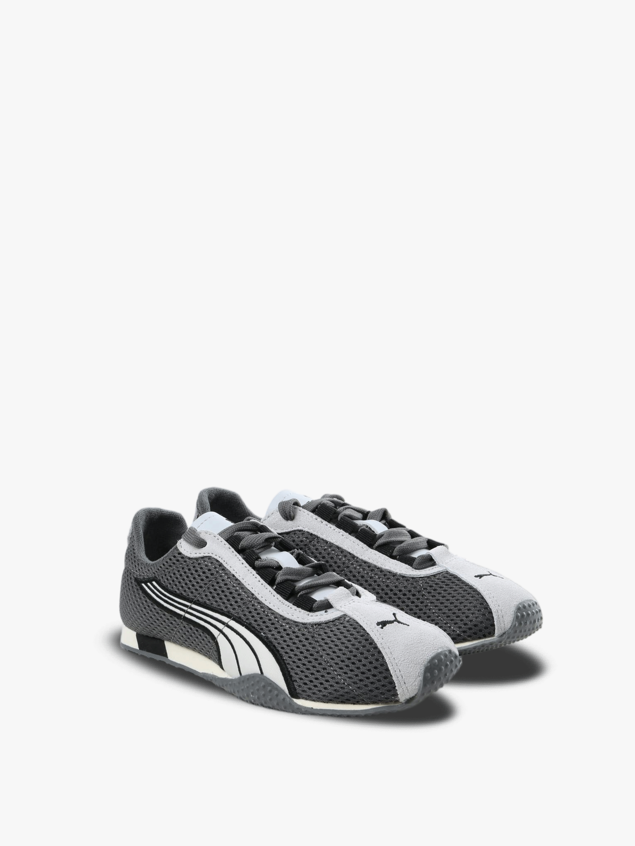 Grey sneakers, side view