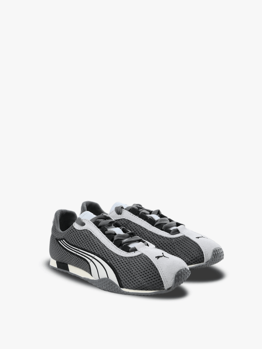 Grey sneakers, side view