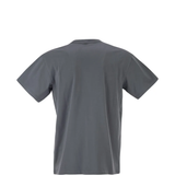 Blue t-shirt, back view