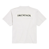 White t-shirt, back view